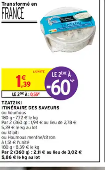 Intermarché Tzatziki Itinéraire Des Saveurs offre
