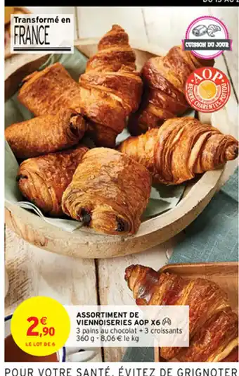 Intermarché Assortiment de Viennoiseries AOP x6 offre