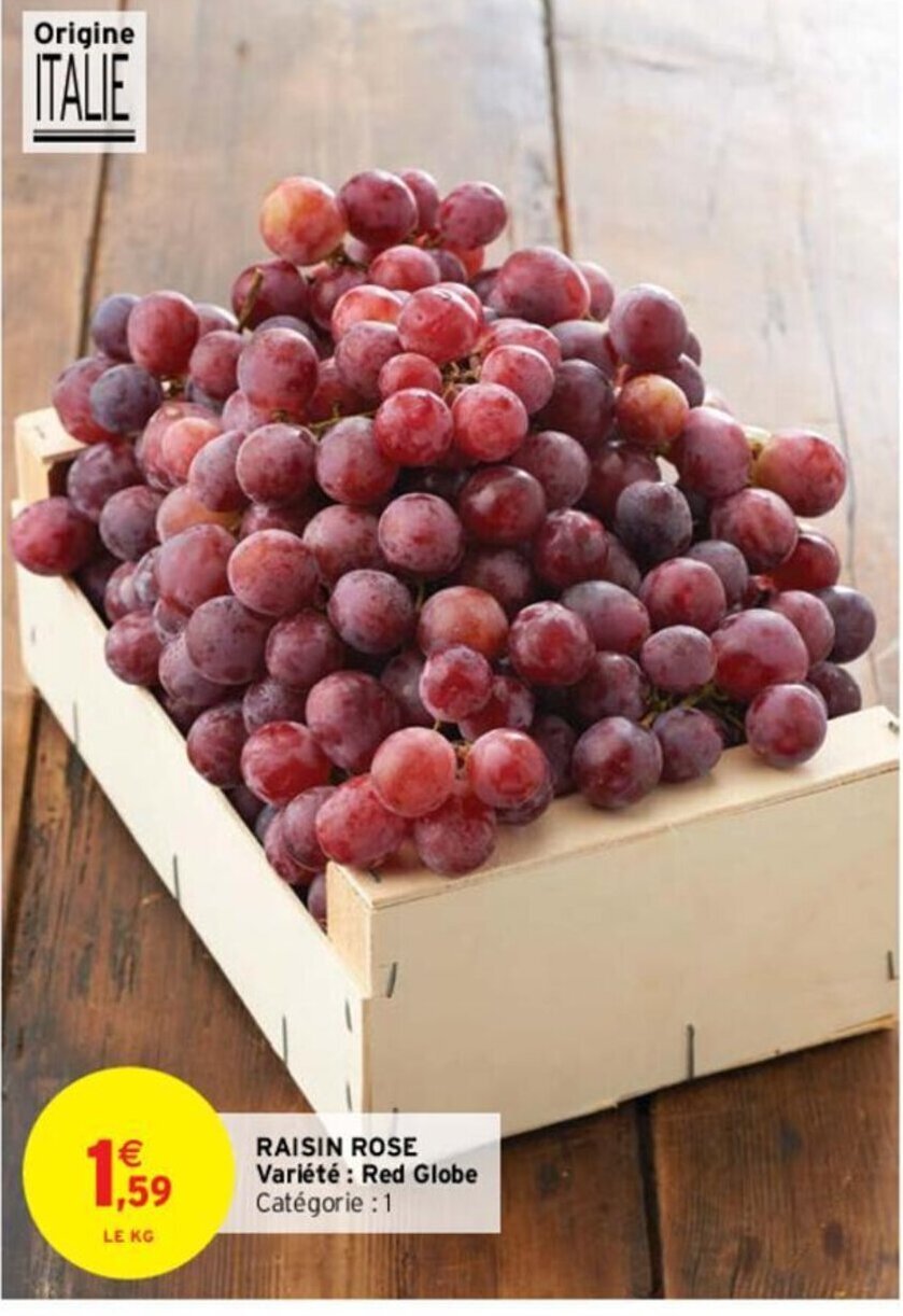Promo Raisin Rose chez Intermarché Hyper