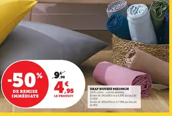 Super U Drap Housse 90x190cm offre