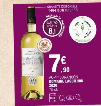 E.Leclerc Aop jurançon domaine laguilhon 2020 offre
