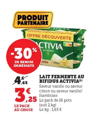 Lait fermente au bifidus ACTIVIA
