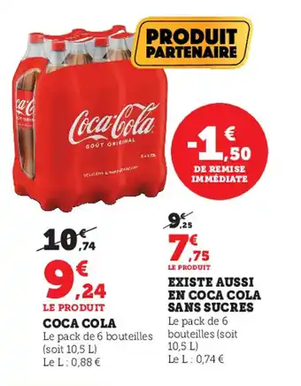 Super U Coca cola 10,5 L offre