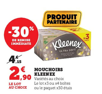 Super U Mouchoirs KLEENEX offre