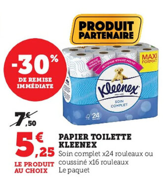 Super U Papier toilette KLEENEX offre