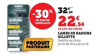 Super U Lames de rasoirs GILLETTE offre