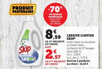 Super U Lessive liquide SKIP offre
