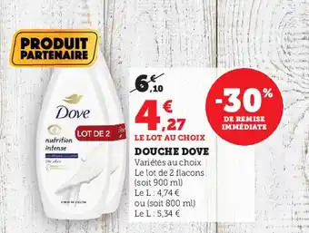 Super U Douche DOVE offre