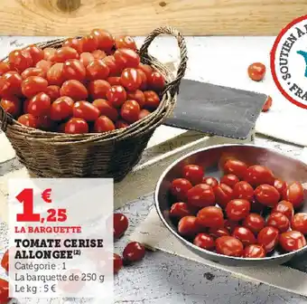 Super U Tomate cerise allongee offre