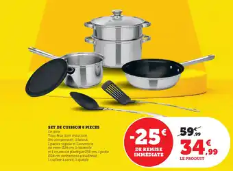 Super U Set de cuisson 8 pieces offre
