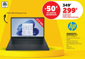 Super U Ordinateur portable 17,3 offre