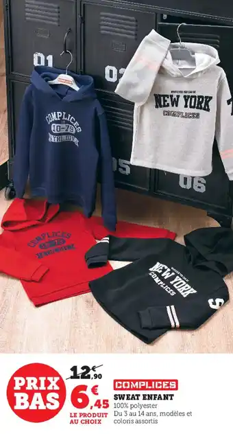 Super U Sweat enfant offre