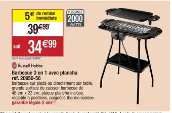 Barbecue 3 en 1 avec plancha réf. 20950-56