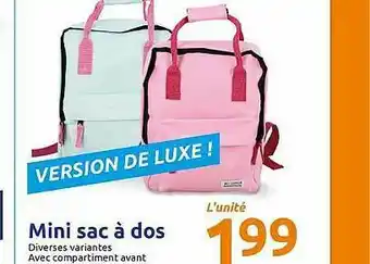 Action Mini Sac à Dos offre