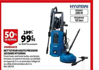 Auchan Nettoyeur Haute Pression 165 Bars Hyundai offre