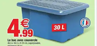 Bazarland Le Bac Avec Couvercle offre