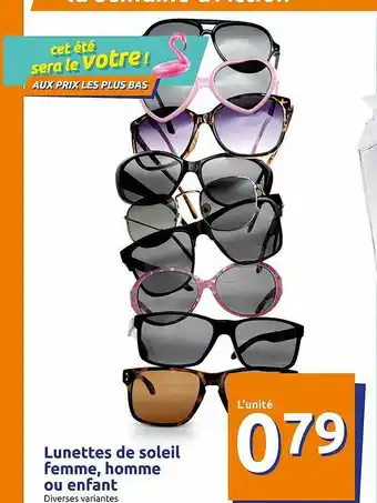 Promo Lunettes De Soleil Femme Homme Ou Enfant chez Action