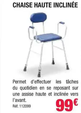 Bastide Chaise Haute Inclinée offre
