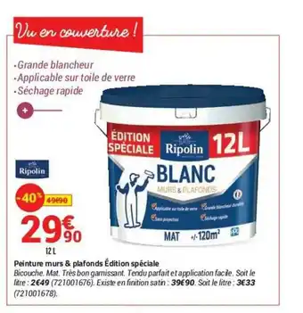 Peinture Murs & Plafonds édition Spéciale Ripolin