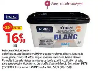 Bricorama Peinture Xtrem 2-en-1 Nuance offre