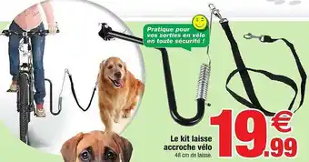 Bazarland Le Kit Laisse Accroche Vélo offre