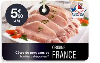 Carrefour Contact Côtes De Porc Sans Os Toutes Catégories offre