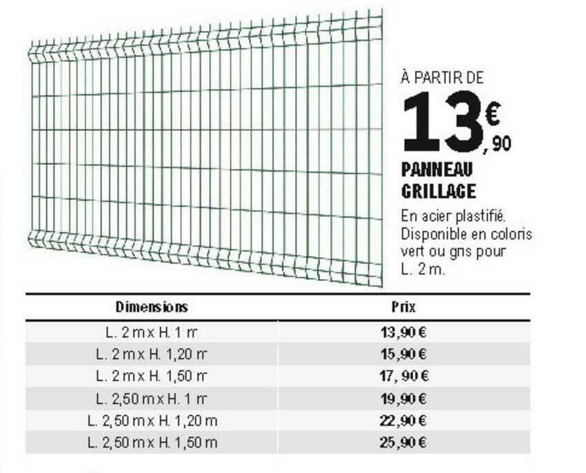 Promo Panneau Grillage chez E.Leclerc Brico