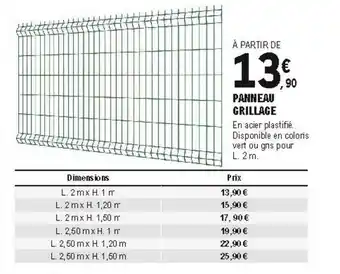 E.Leclerc Brico Panneau Grillage offre