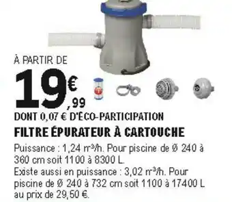 Filtre épurateur à Cartouche
