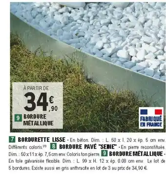 E.Leclerc Brico Bordurette Lisse, Bordure Pavé offre