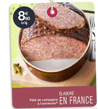 Carrefour Contact Pâté De Campagne à L'ancienne offre