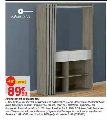 Bricorama Aménagement De Placard Izar offre