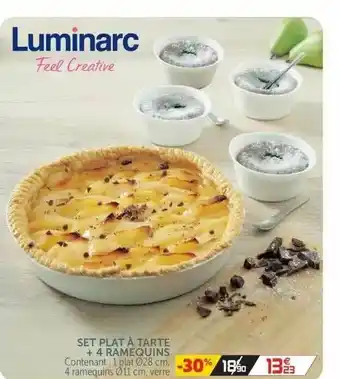 Gifi Set Plat à Tarte + 4 Ramequins offre