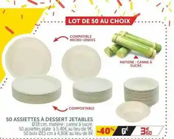 Gifi 50 Assiettes à Dessert Jetables offre
