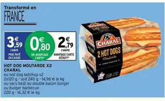 Intermarché Contact Hot Dog Moutarde X2 Charal offre