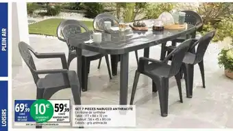 Intermarché Hyper Set 7 Pièces Nabucco Anthracite offre