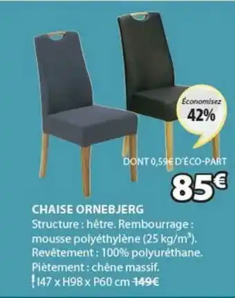 JYSK Chaise Ornebjerg offre