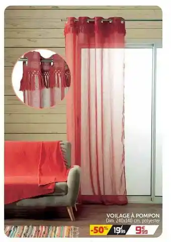 Gifi Voilage à Pompom offre