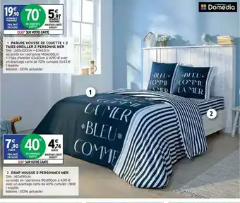 Intermarché Hyper Drap Housse 2 Personnes Mer offre