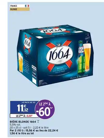 Intermarché Express Bière Blonde 1664 offre
