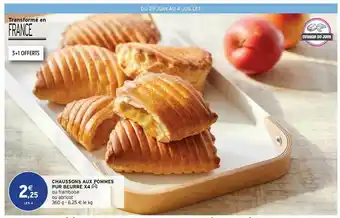Intermarché Express Chaussons Aux Pommes Pur Beurre X4 offre