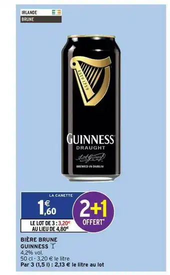 Intermarché Express Bière Brune Guinness offre