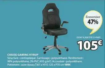 JYSK Chaise Gaming Hyrup offre