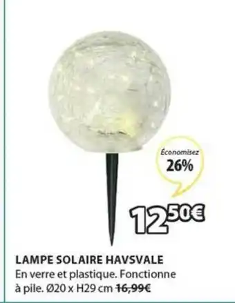 JYSK Lampe Solaire Havsvale offre