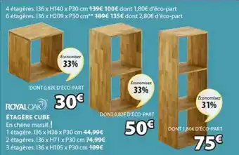 JYSK étagère Cube Royal Oak offre