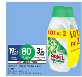 Intermarché Express Lessive Liquide Originale Ariel offre