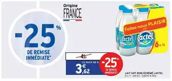 Intermarché Express Lait Uht Demi écrémé Lactel offre