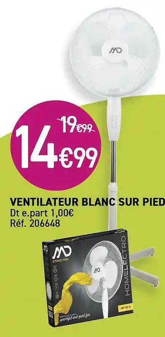 Ventilateur Blanc Sur Pied
