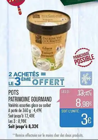 Match Pots Patrimoine Gourmand offre