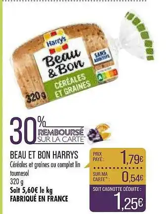 Match Beau Et Bon Harrys offre